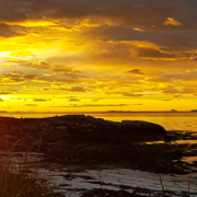 solnedgang, mørke, bruk refleks