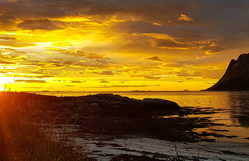 solnedgang, mørke, bruk refleks