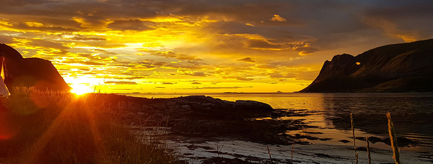 solnedgang, mørke, bruk refleks